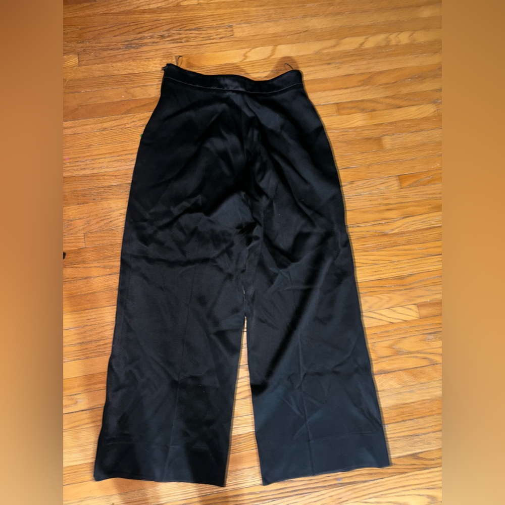 roland mouret lined wide-leg trousers in black with pockets